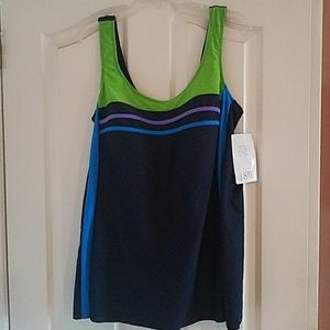 Delta Burke Swimwear Navy one piece Womens 18W